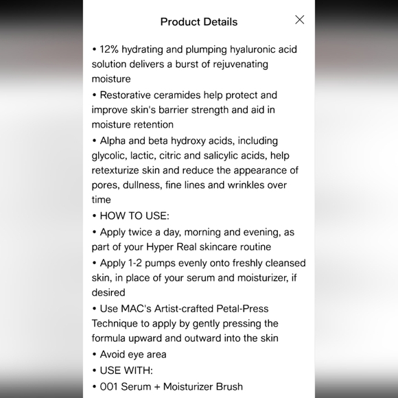 MAC Cosmetics Hyper Real Serum - Cream 1.7 Oz - Picture 6 of 7